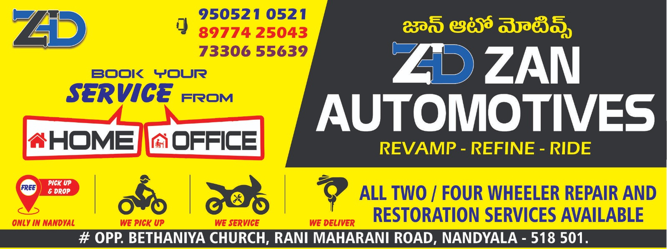 Zan Automotive - Car & Bike Repair & Painting in Nandyal